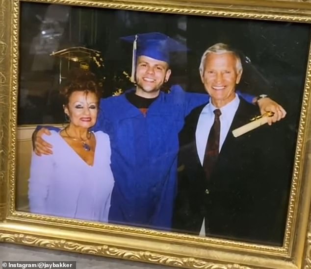 Jay told DailyMail.com that his father Jim Bakker's controversial views have driven a wedge in their relationship. He can be seen with Tammy Faye and Jim Bakker