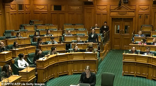 The parliament stopped after members of the gallery and attendees performed the Haka.