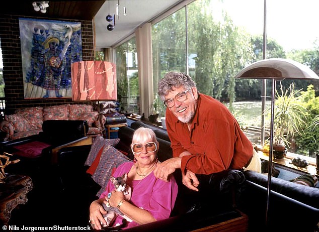 Harris was said to have lived his life virtually as a recluse with his wife Alwen at their Berkshire home (pictured in 1995).