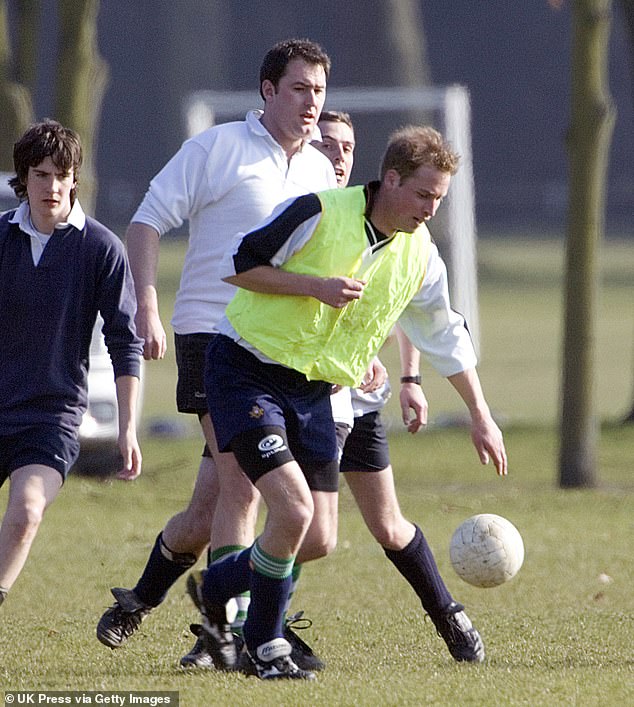 William playing the Eton Field Game with his old school house in 2006