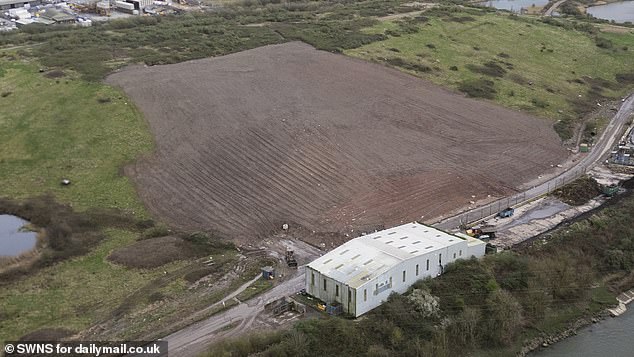 Howells believes the black bag has since been left at a rubbish tip run by Newport Council in Wales, pictured, and has spent years fighting for the right to get it back.