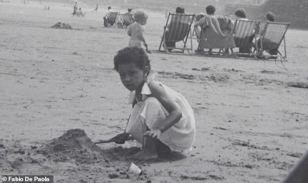 Seven years old on a trip to the beach in Yorkshire