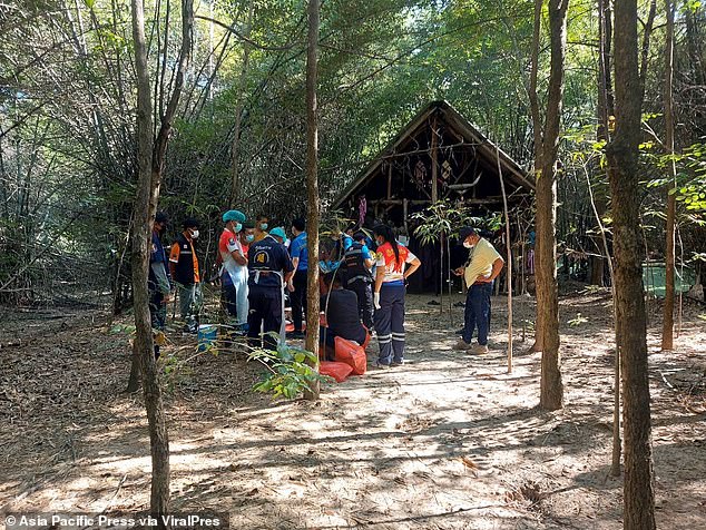 Skeletons and recently deceased corpses were unearthed at the site in rural Thailand