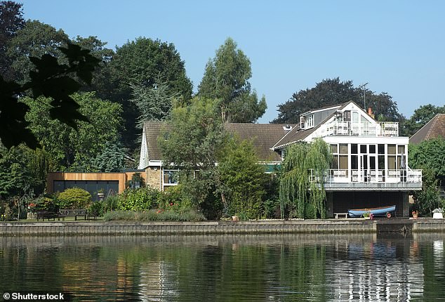 Rolf Harris's Thames Side House in Bray, Berkshire, England