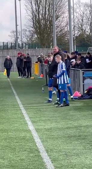 Ronnie Wraith came on as a substitute during Ware FC's U13 match on Sunday.
