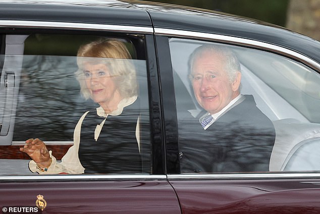 After reuniting with his son, King Charles left Clarence House with Queen Camilla yesterday