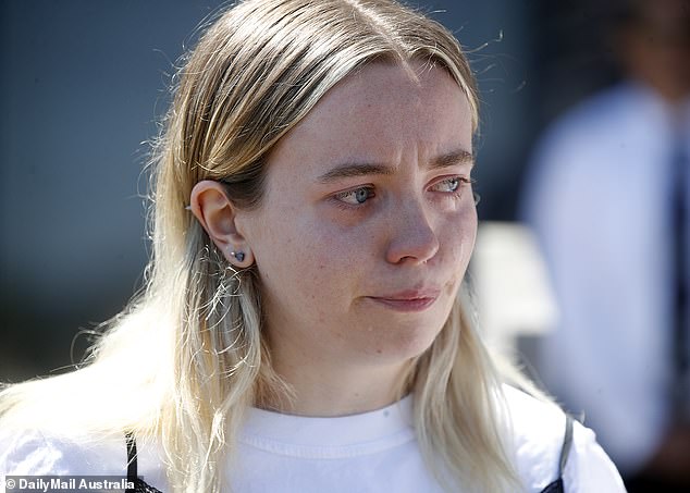 Murphy's daughter Jessica (pictured) fought back tears as she addressed the media and pleaded for the public's help in finding her mother.