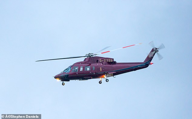 The monarch's Sikorsky S-76C helicopter landed at Sandringham yesterday at around 4.20pm.