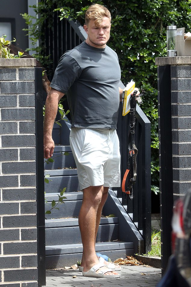 Liam was pictured outside Ms Mason's home on February 6.