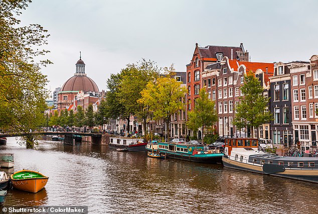Singel Canal in Amsterdam. Castledine's body was discovered by horrified revelers at around 3.30am, prosecutors said.