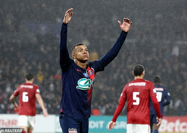 Kylian Mbappé was among the four footballers included in the top ten of the list