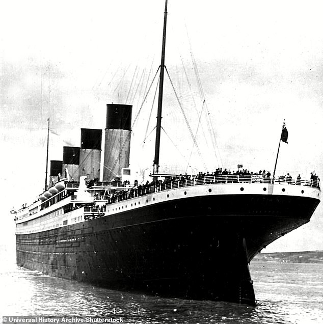 The Säntis has been compared to the Titanic (pictured) because both used a rare three-cylinder steam engine and sank bow-over-stern.