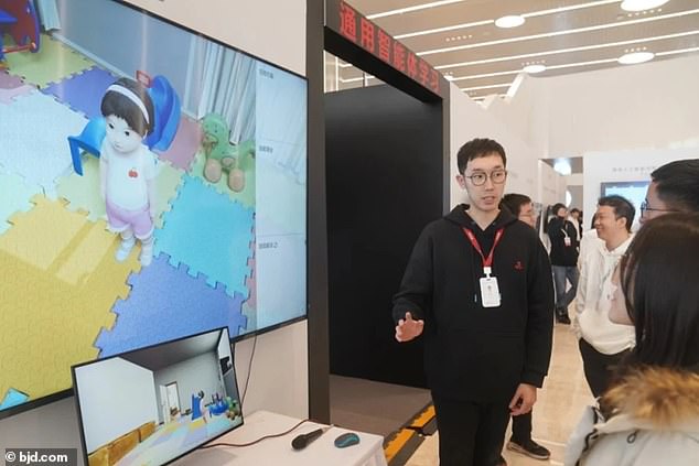 The Beijing Institute of General Artificial Intelligence (BIGAI) introduced Tong Tong at an exhibition in late January. Visitors were able to interact with Tong Tong, who then responded to changes in his virtual environment.