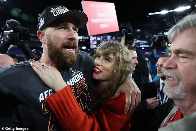 The Cardigan hitmaker will reportedly make a mad dash to Las Vegas to watch her boyfriend, Travis Kelce, 34, take on the San Francisco 49ers in the Super Bowl on Sunday; The two are seen on January 28 in Baltimore.