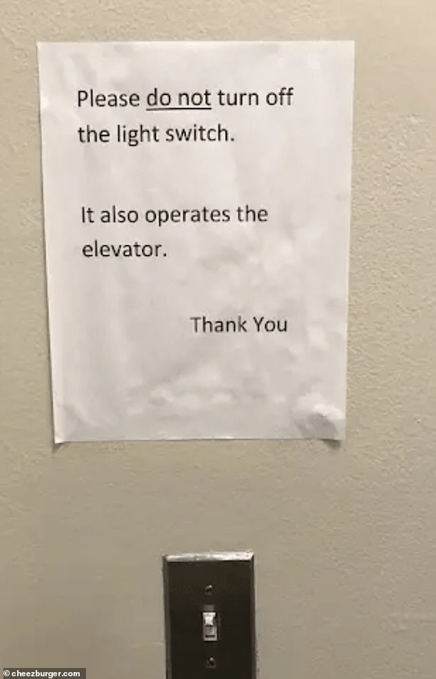 Meanwhile, a concerning sign was seen on a building asking residents to 