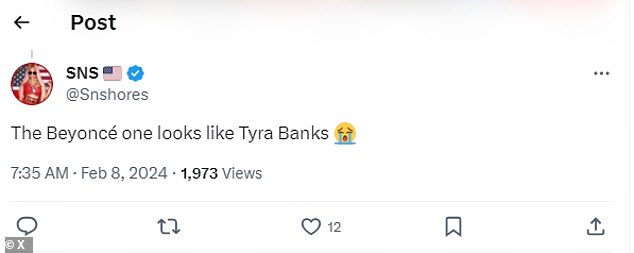 'Beyoncé's looks like Tyra Banks, one joked