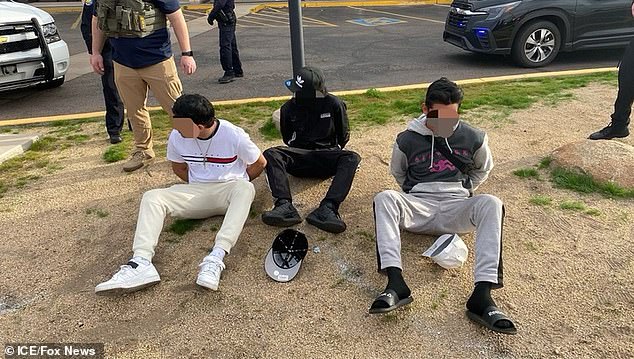 Initially, ICE said they had detained the four suspects in Phoenix (pictured), but the Manhattan district attorney's office has denied that they are the suspects believed to have fled.