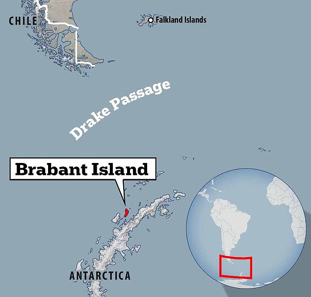 Brabant Island is an extremely remote island in northwest Antarctica.  It has only been briefly visited six times since its discovery in 1898.