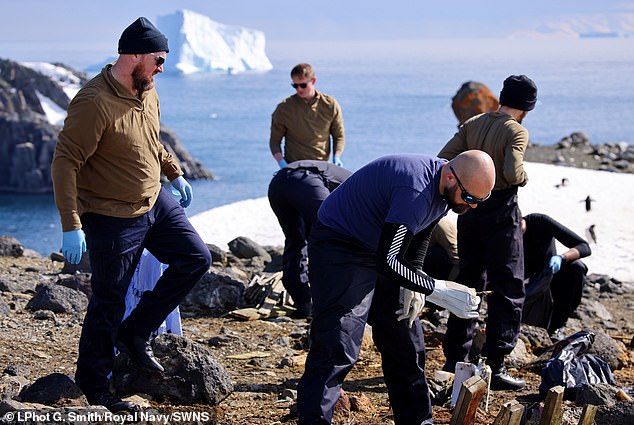 The Navy had tried to remove trash from the island before in 2017, but there was so much freezing in the ice that they had to return seven years later.