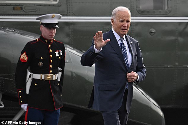 Biden did not respond to shouted questions about the new report.