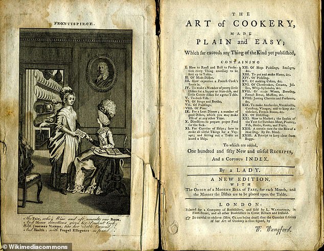 The first appearance of 'Yorkshire pudding' comes from the 1747 book 'The Art of Cooking Made Simple and Easy' by Hannah Glasse (pictured).