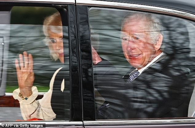 On Tuesday, Charles was seen for the first time since his cancer diagnosis became public when he was led out of Clarence House after a brief meeting with Harry.