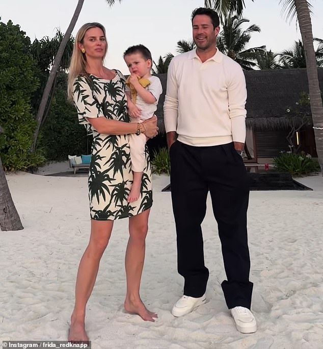 Jamie is now married to Swedish model Frida Andersson and the two are set to tie the knot in 2021. They have a two-year-old son, Raphael, together (all pictured in 2024).