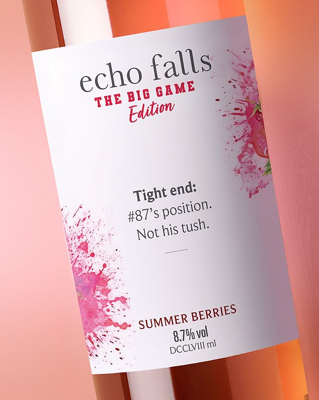 The wine company has released limited-edition bottles of Echo Falls Summer Berries with their usual labels changed to reveal the must-have American football quotes that newbie fans should blurt out during the game.