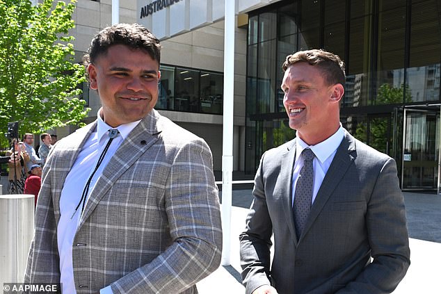 Latrell Mitchell and Jack Wighton had their charges dropped last year, so they were able to obtain their visas for Las Vegas.