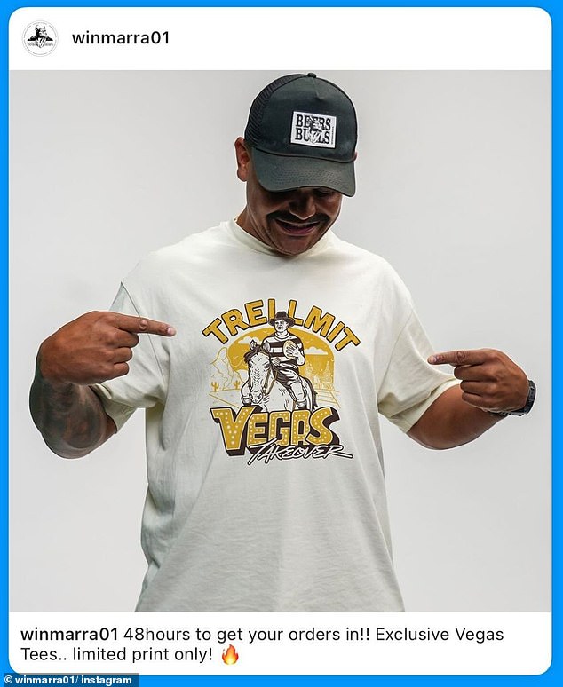 Mitchell even launched his own line of t-shirts to celebrate historic NRL clashes in Las Vegas.