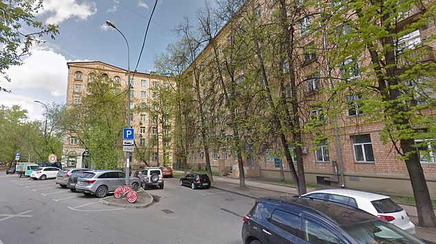 The building appears to be a huge apartment block in the northwest of the city, 10 miles from the Kremlin.