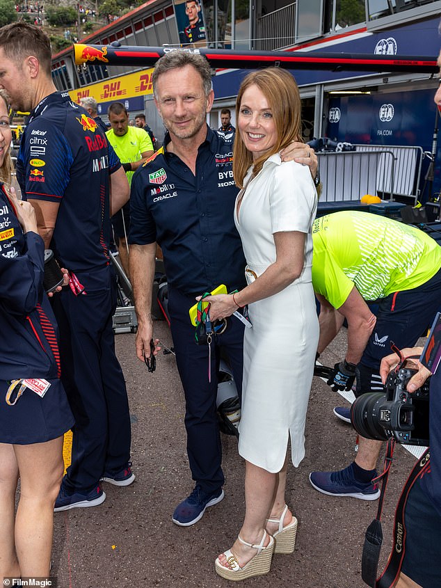 Horner, who is married to former Spice Girl Geri Halliwell (pictured together in Monaco last May), strongly refutes the allegation, saying: 