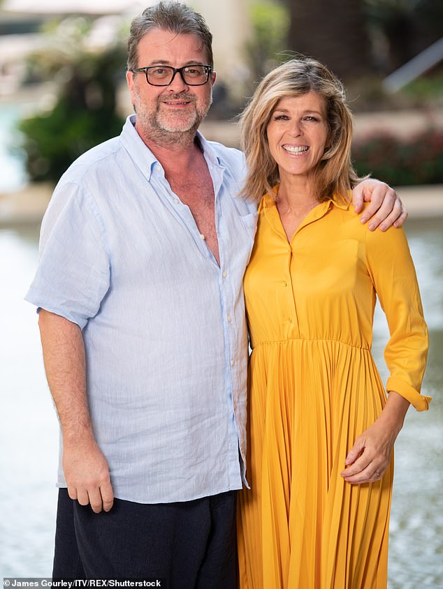 Former lobbyist Derek Draper, 56, faced devastating health complications after his body was ravaged by the coronavirus three years ago; pictured here with his wife Kate Garraway in 2019.