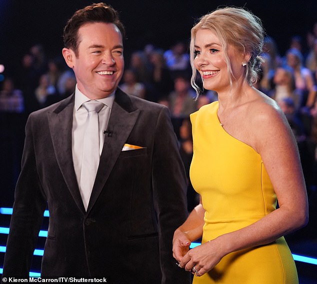 The presenter, 42, marked her return to television last month with the new series of Dancing On Ice (pictured with Stephen Mulhern).