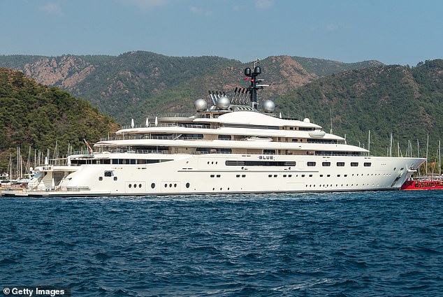 The $600 million Blue has a gross tonnage of 14,785.  It was launched in 2022 and was built by Lurssen of Germany.