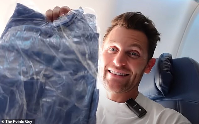 Once the flight began, Nicky received a blanket 'that was soft and warm'