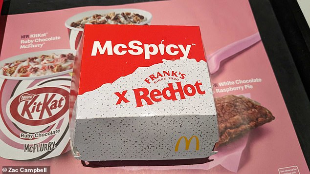 The McSpicy costs £5.59 on its own or £7.29 if purchased as part of a meal, but will only be available for the next six weeks after its launch on February 7.