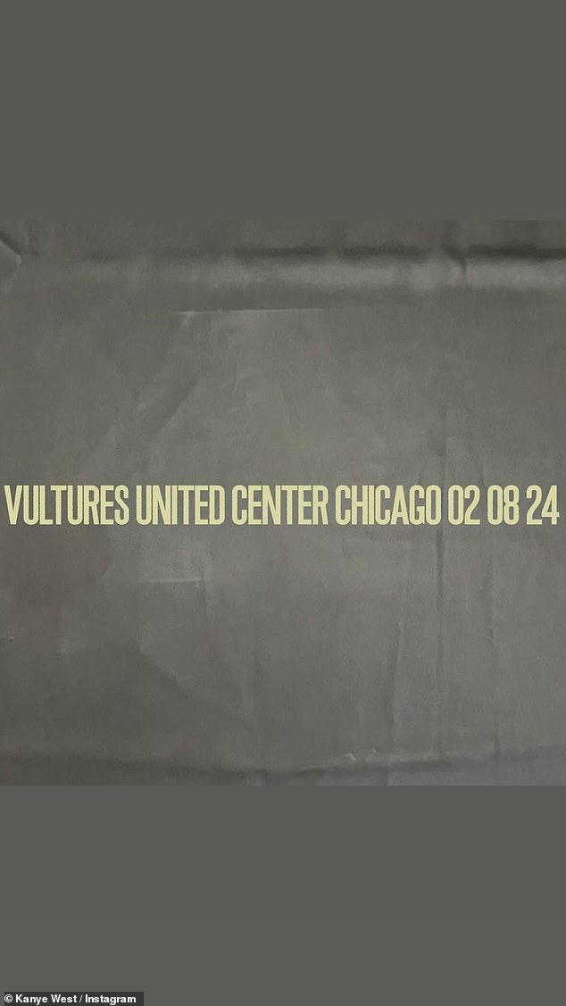 The father of four uploaded an image of the number '1' on his account, most likely a nod to Vultures, Volume One, which he previously announced would be released on February 9.