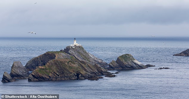The uninhabited island of Muckle Flugga and its lighthouse, located off the coast of Unst. Robert Louis Stevenson visited Unst in 1869, when he was nine years old, to see the lighthouse being built.
