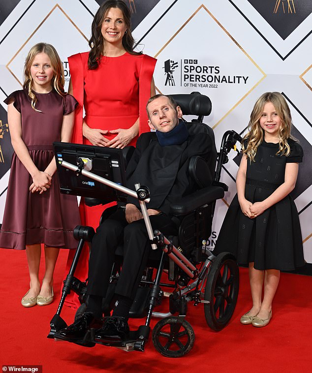 The Tindalls made the revelations in a special podcast with rugby league legend Rob Burrow, who is battling motor neurone disease, seen here with his family in BBC Sports Personality of the Year 2022.