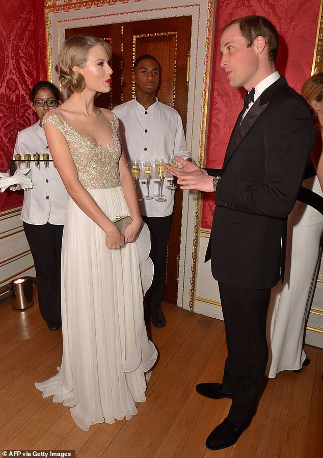 In November 2013, William joined the American pop star (pictured chatting with each other in November 2013) on stage at a fundraising gala for an impromptu performance with Jon Bon Jovi.