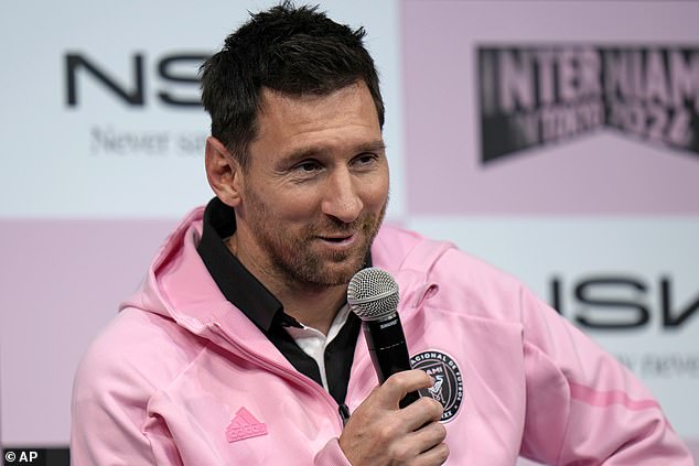 Messi tried to explain that he was nursing an injury at a press conference in Tokyo.