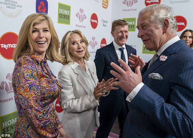 King Charles was seen meeting presenter Kate Garraway at the Prince's Trust Awards in London in May 2022.