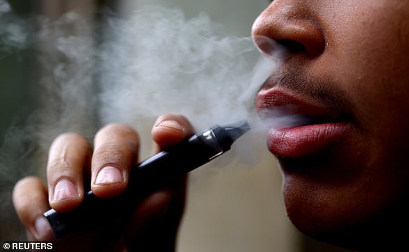 A Material Focus investigation found that 5 million disposable vapes are thrown away every week (file image)