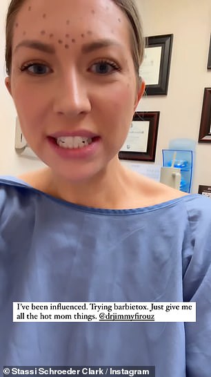Just a few days earlier, she shared a video of herself at the doctor's office before undergoing the procedure.