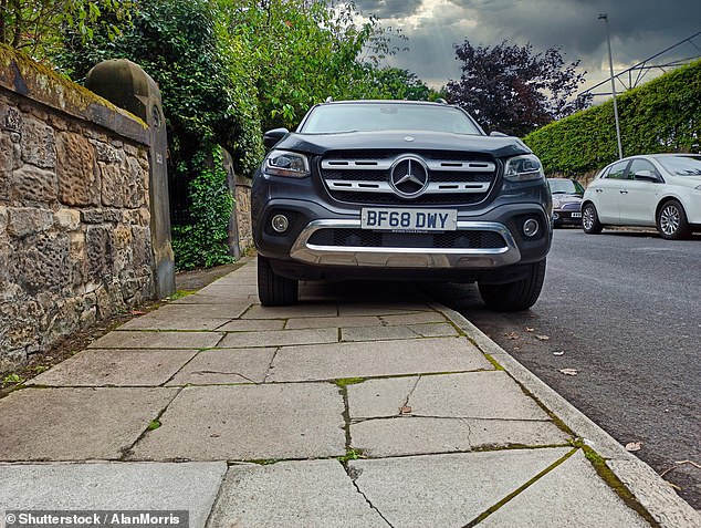 London is the only place in England where it is illegal to park on the pavement, even if it is just one or two wheels away from the pavement.  Scotland has implemented a ban this year.