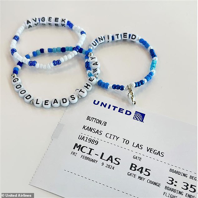 United mocked the flight by posting a photo of a plane ticket with three friendship bracelets.