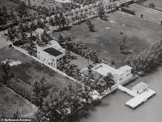 An aerial shot shows what was once Capone's vacation home, which has now been demolished.