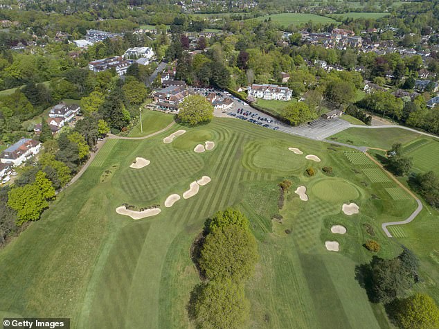 It is claimed that members do not often speak publicly about the club and that mobile phones are banned on the course (pictured, Sunningdale Golf Club).
