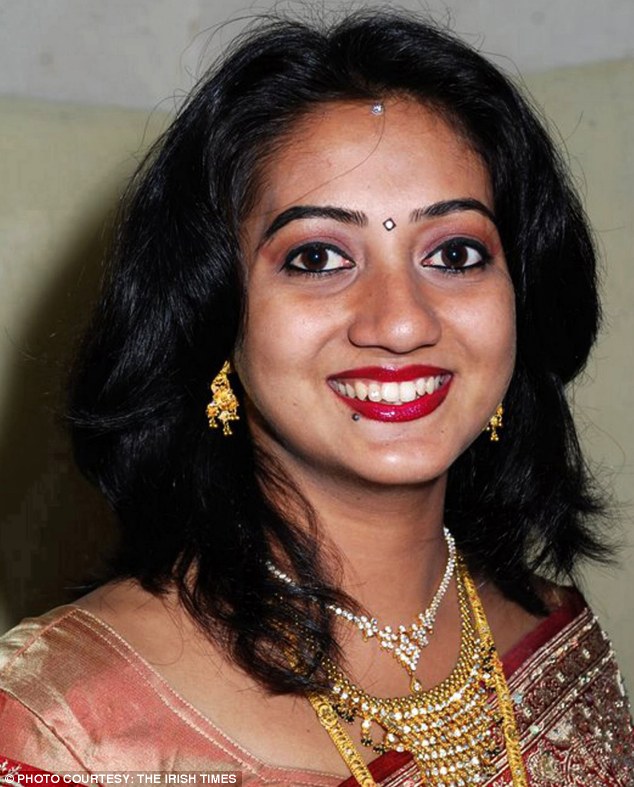 Savita Halappanavar, 31, died at Galway University Hospital, where doctors refused to perform a medical abortion on her because she was 